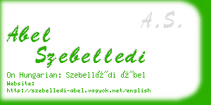 abel szebelledi business card